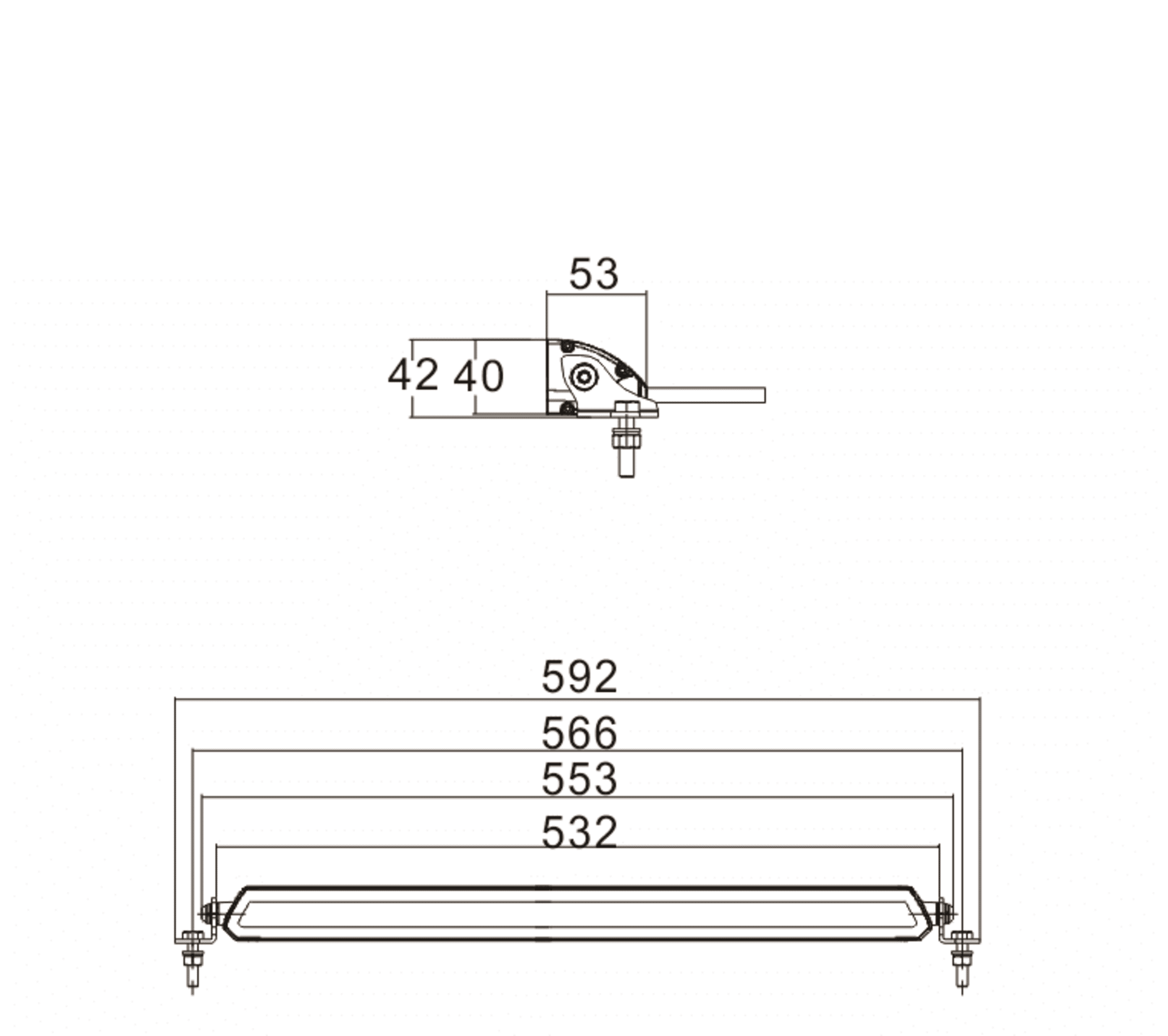 Barra led largo alcance 21" HOMOLOGADA 80W HR 37.5 puntos de luz - 4