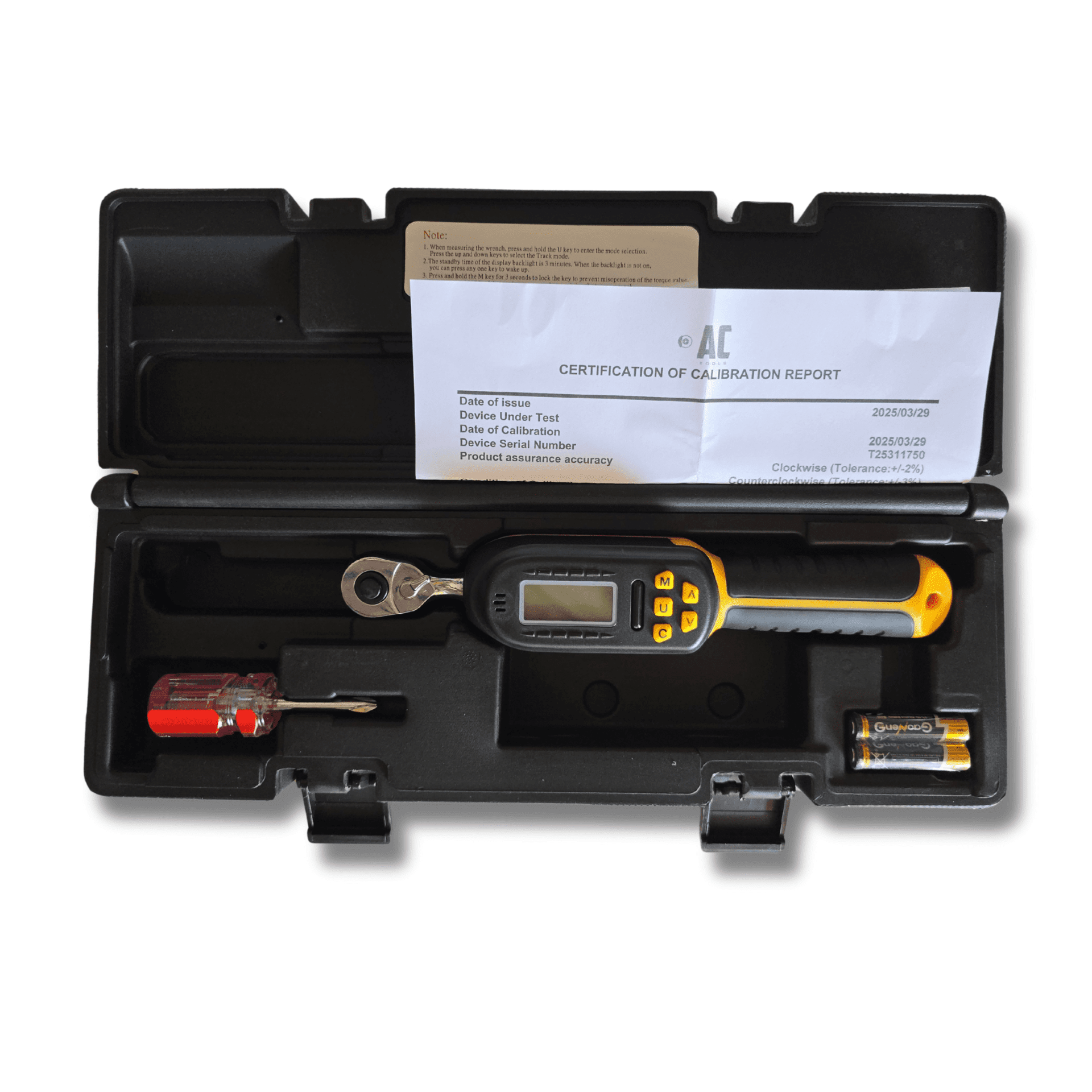 Llave Dinamométrica Digital 1/4" 1.5–30 Nm con Avisador Acústico y Maletín - 4