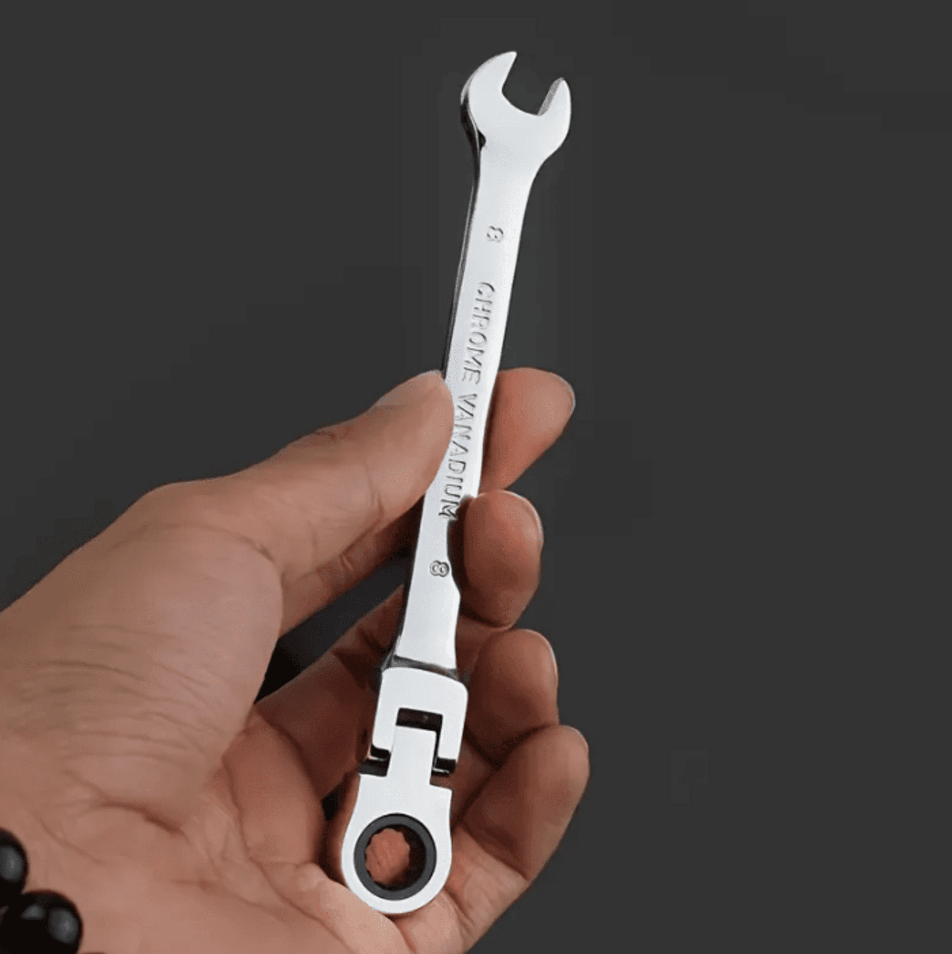 Juego profesional de 12 llaves fijas articuladas con carraca de 8-19 mm maletin - 2