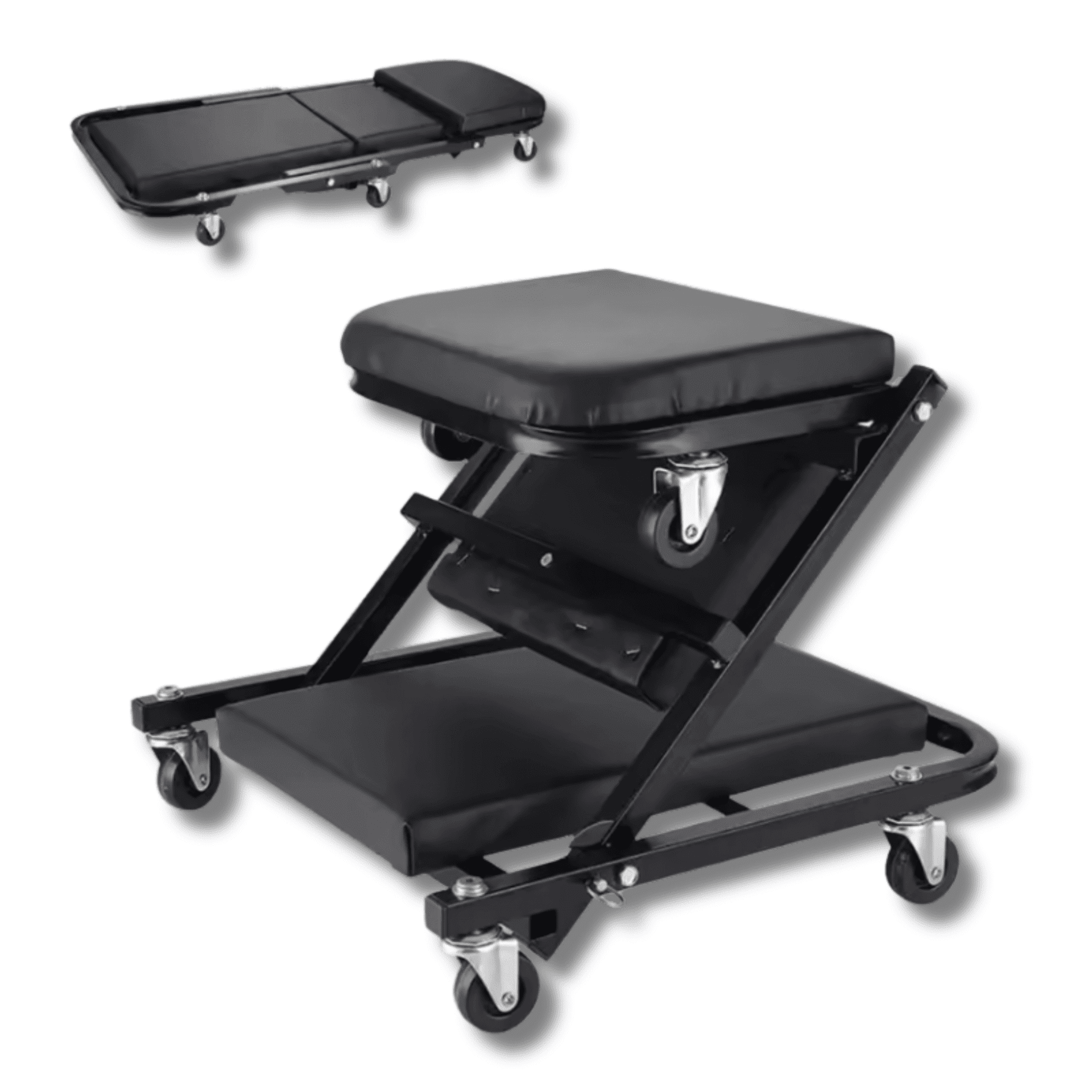Camilla Convertible en Silla para Mecánico con 6 ruedas 360º - 1