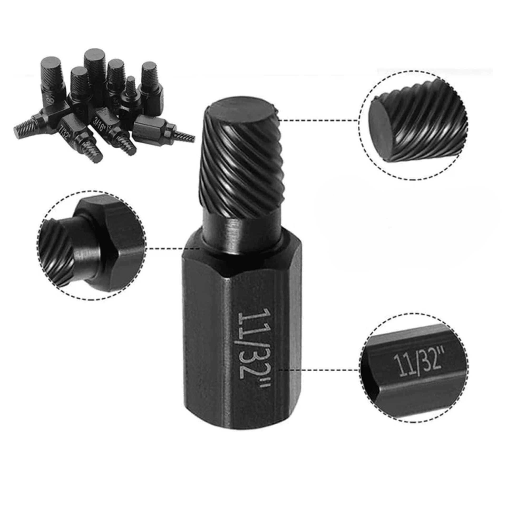 Extractor a Izquierdas para Tornillos Dañados - Kit de 25 Piezas - Extracción - 4