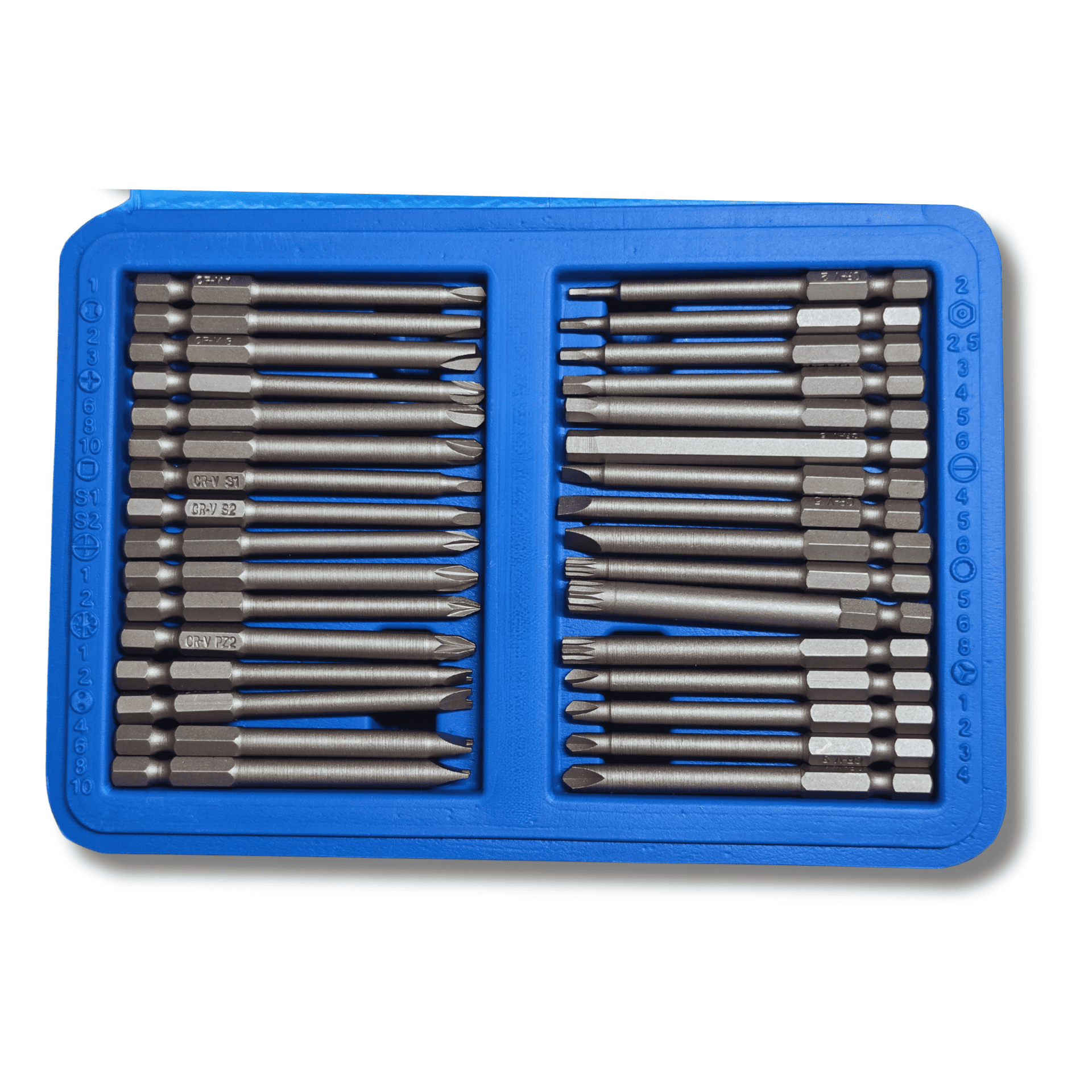 Juego de Puntas Largas 1/4” 50 Piezas Acero CRV Atornillador Eléctrico o Manual - 3