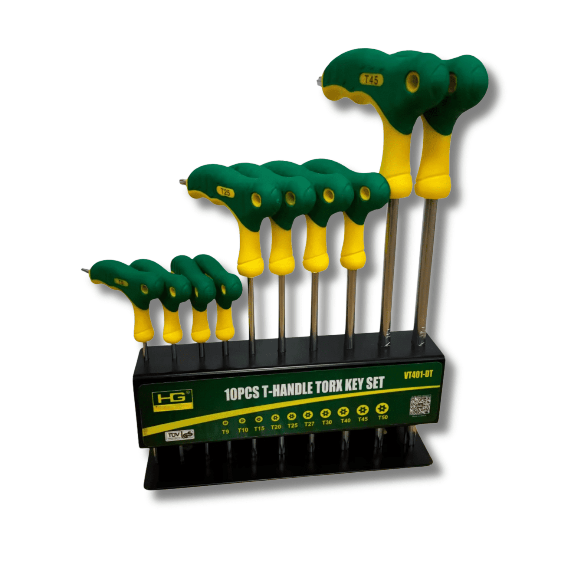 Juego llaves TORX en T con soporte 10 pcs T9 T10 T15 T20 T25 T27 T30 T40 T45 T50 - 1