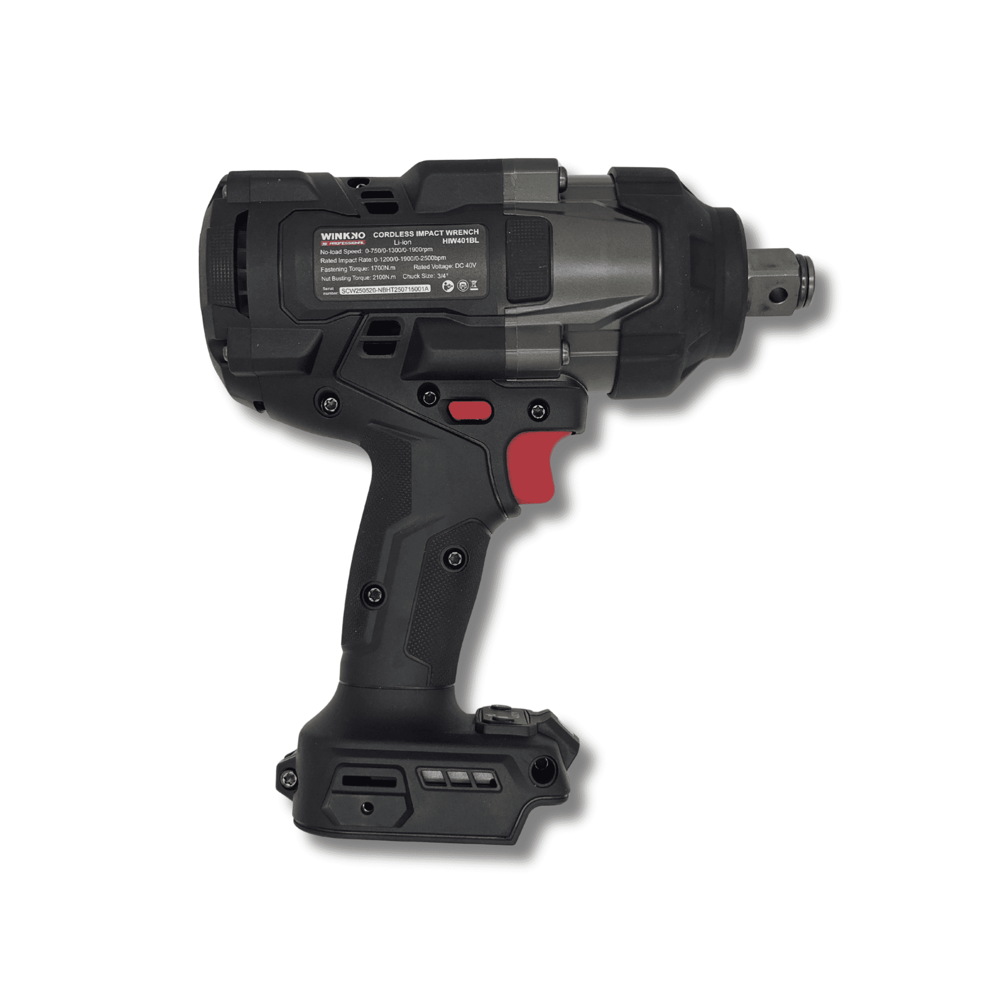 Pistola impacto profesional 3/4 40V 4.0Ah - 1700Nm - 7