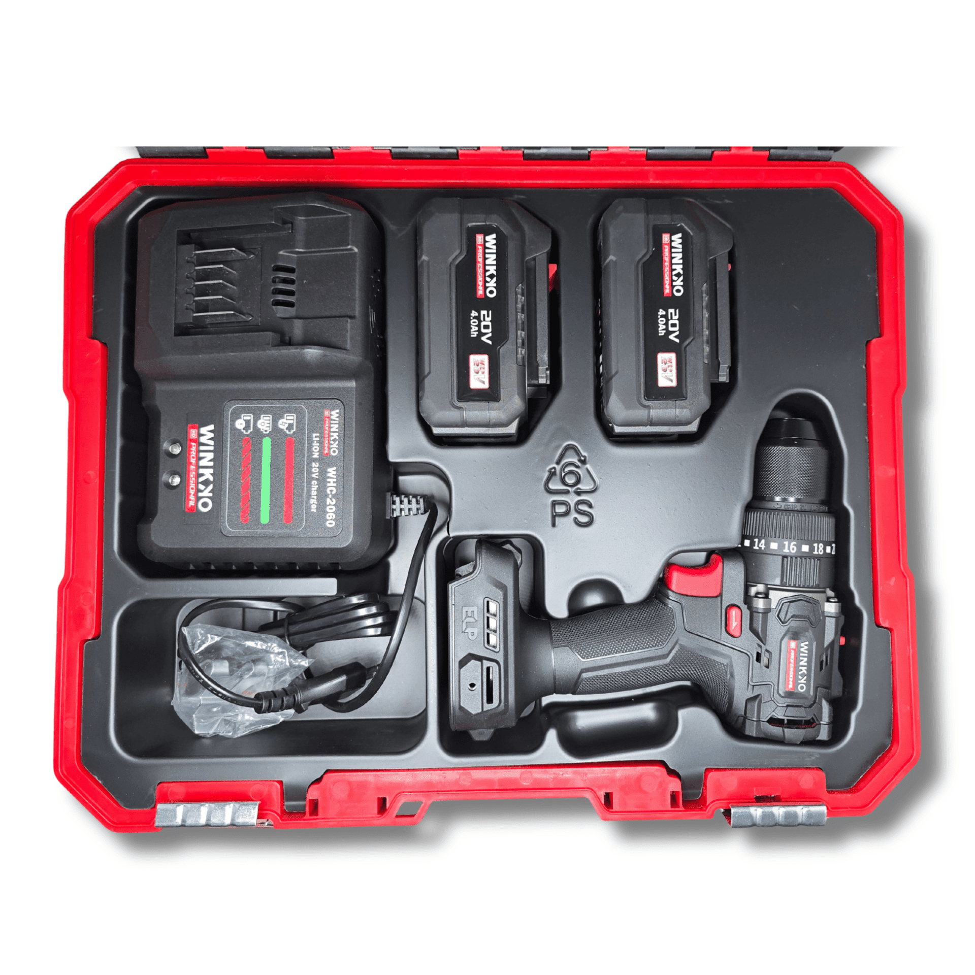 Atornillador Eléctrico Profesional de Impacto 20V Brushless 65Nm con 2 Baterías - 1