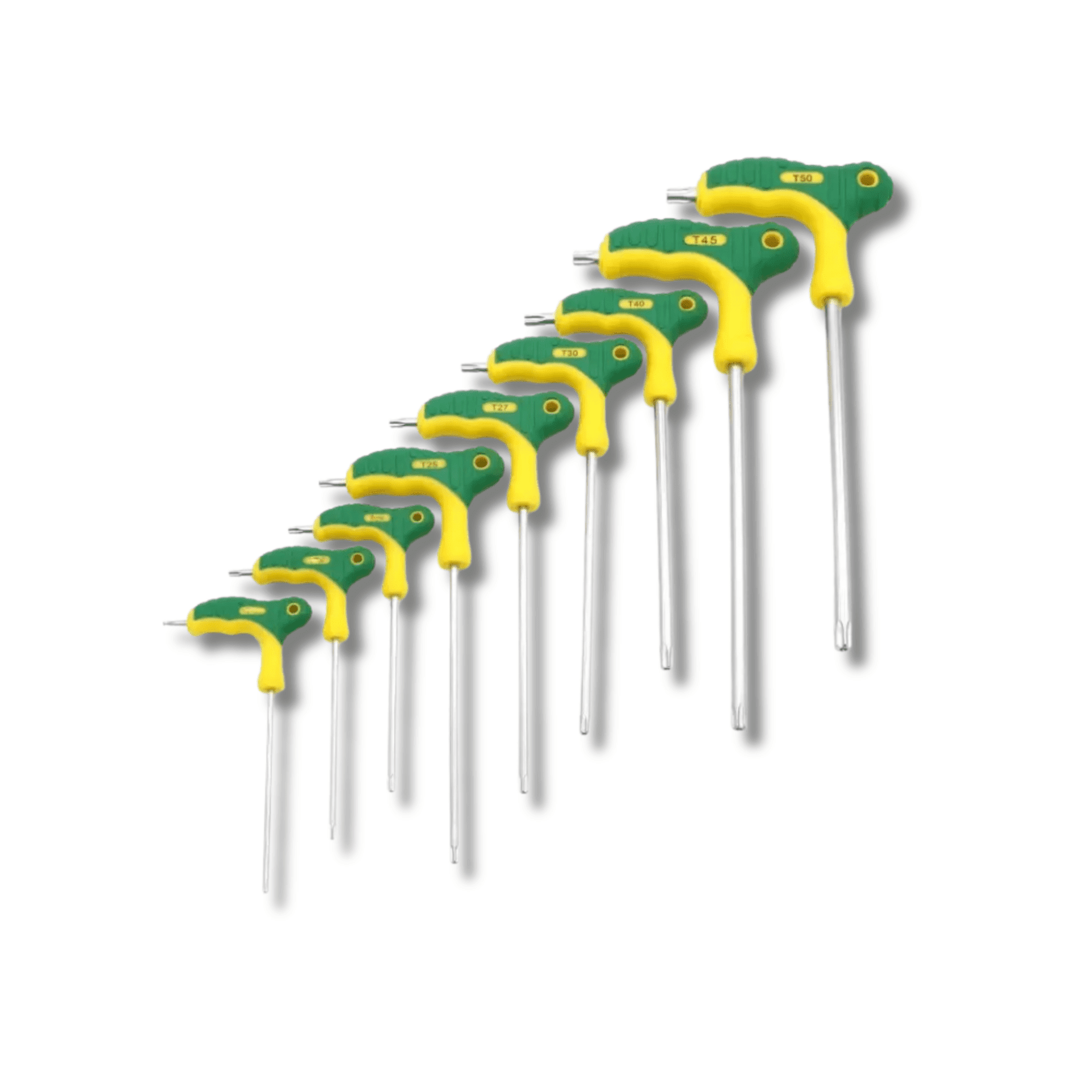 Juego llaves TORX en T con soporte 10 pcs T9 T10 T15 T20 T25 T27 T30 T40 T45 T50 - 2