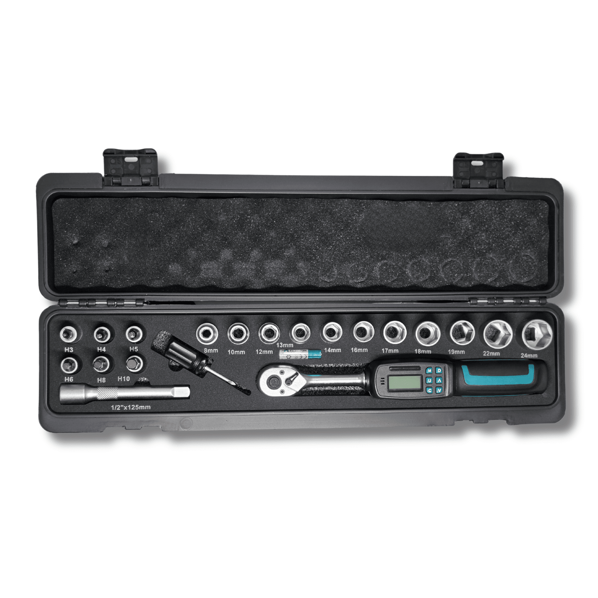 Llave Dinamométrica Digital Profesional 1/2” 4-135Nm Reversible con Pantalla LCD - 1