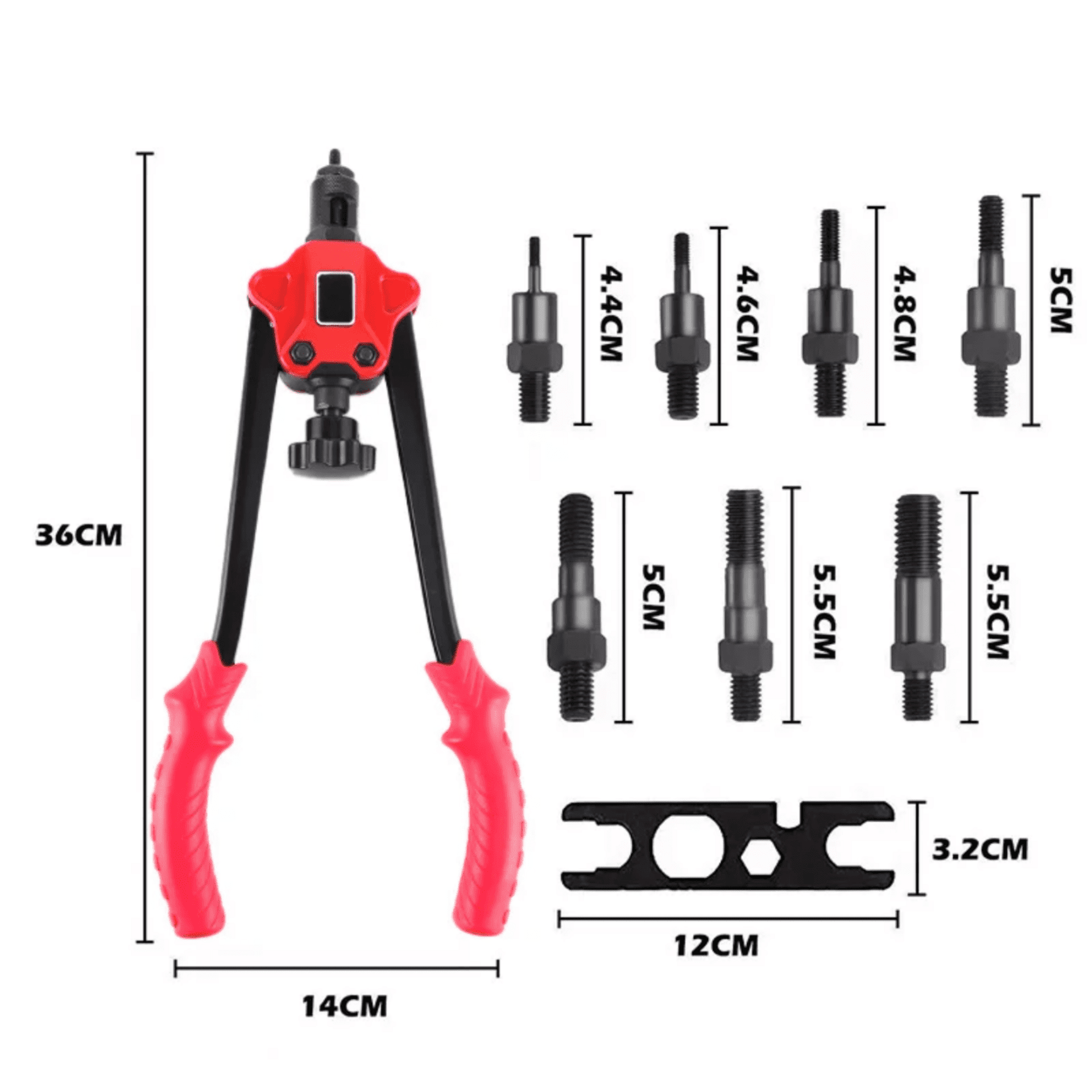 Remachadora de tuercas pro medidas M3-M12 - 2
