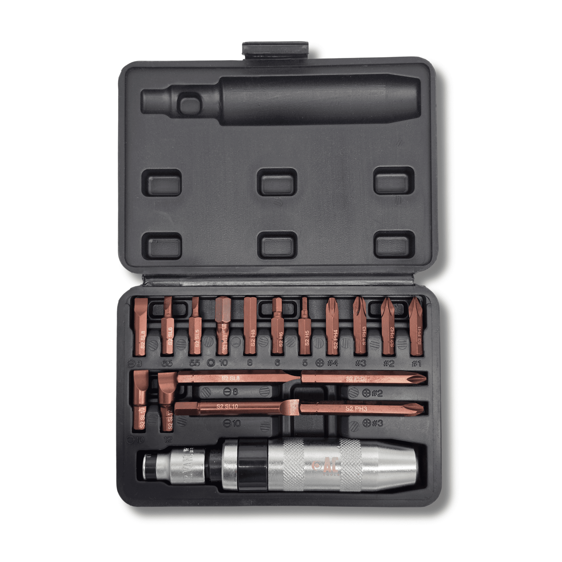Destornillador de Impacto Reversible 18P Puntas Philips Planas Allen Destorgolpe - 1