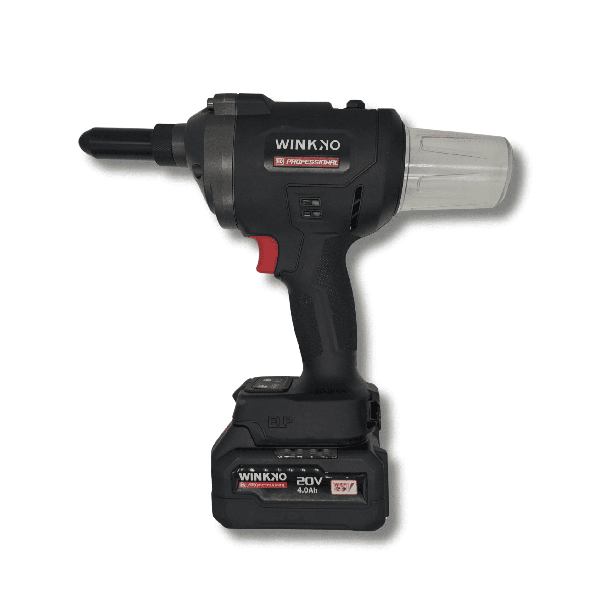 Remachadora Eléctrica Industrial 20V 4.0Ah y 16000N de Fuerza - 2.4 a 6.4 mm - - 2