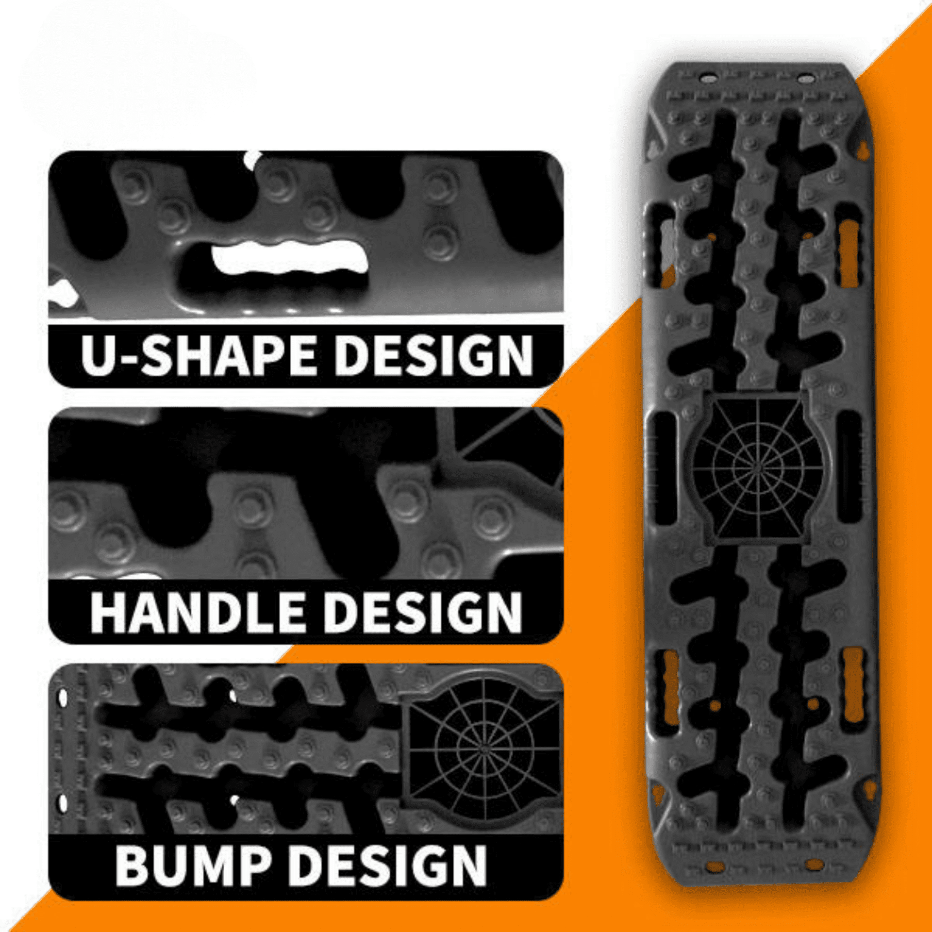 2 Planchas desatasco 10T con bolsa y soportes baca offroad 4x4 barro arena nieve - 6