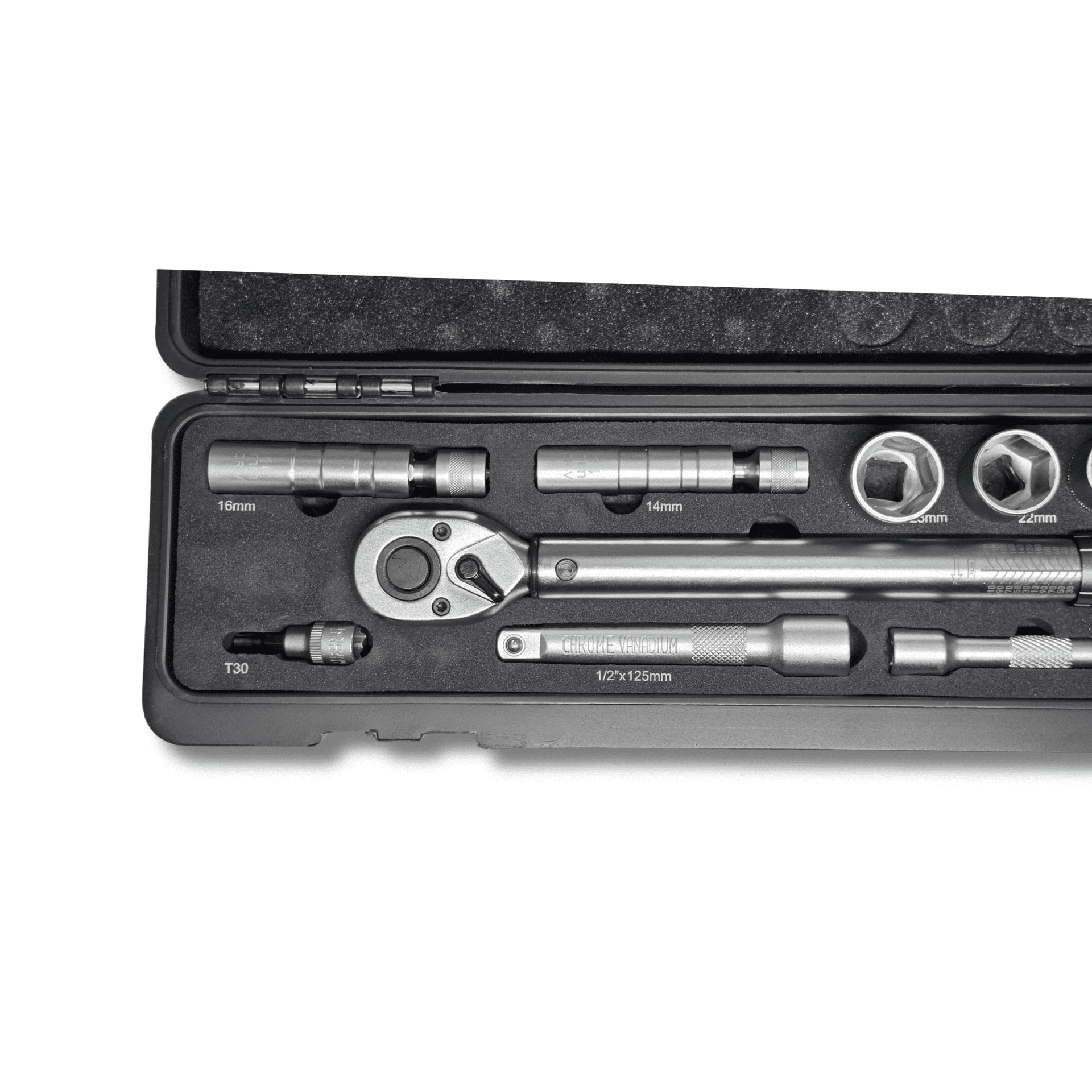 Llave Dinamométrica Profesional 1/2” 20–220Nm con Vasos, Torx, Llaves de Bujía - 2