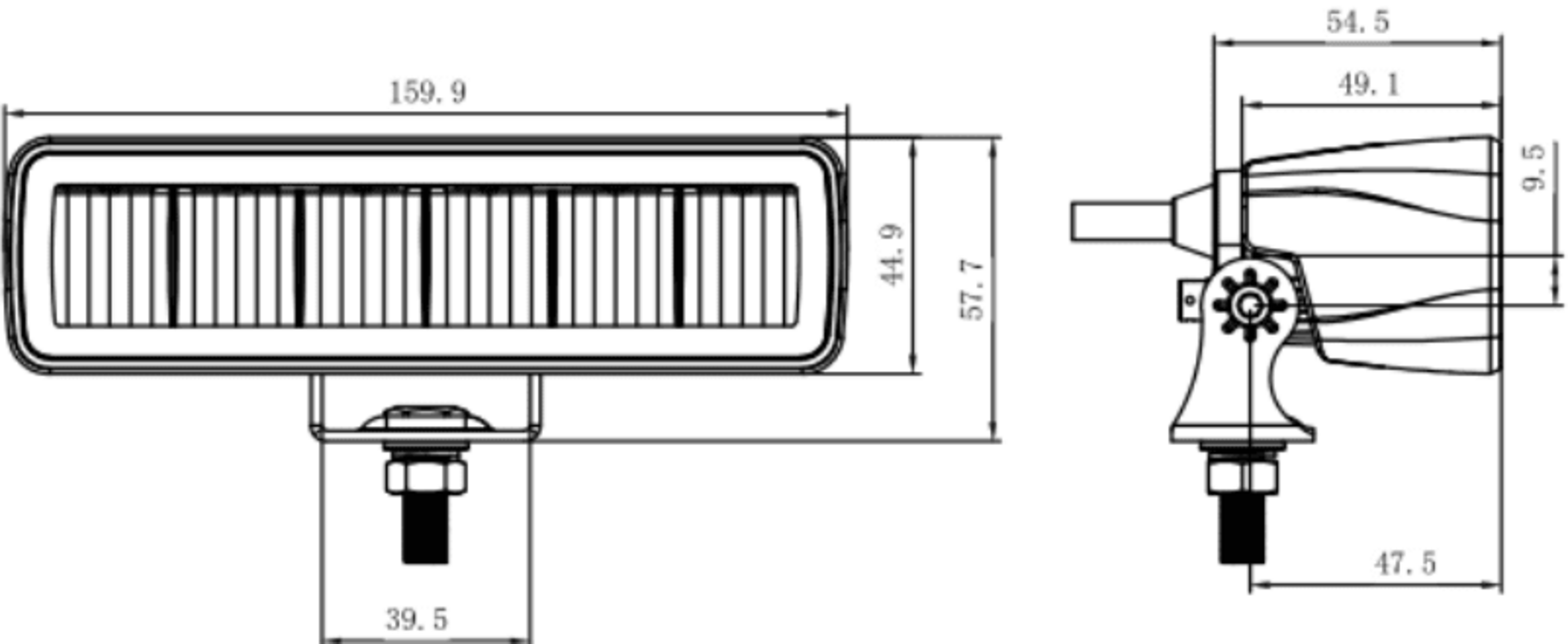 Foco LED Alargado 6" 32W 10–30V Carcasa Aluminio + Válvula Anticondensación - 2