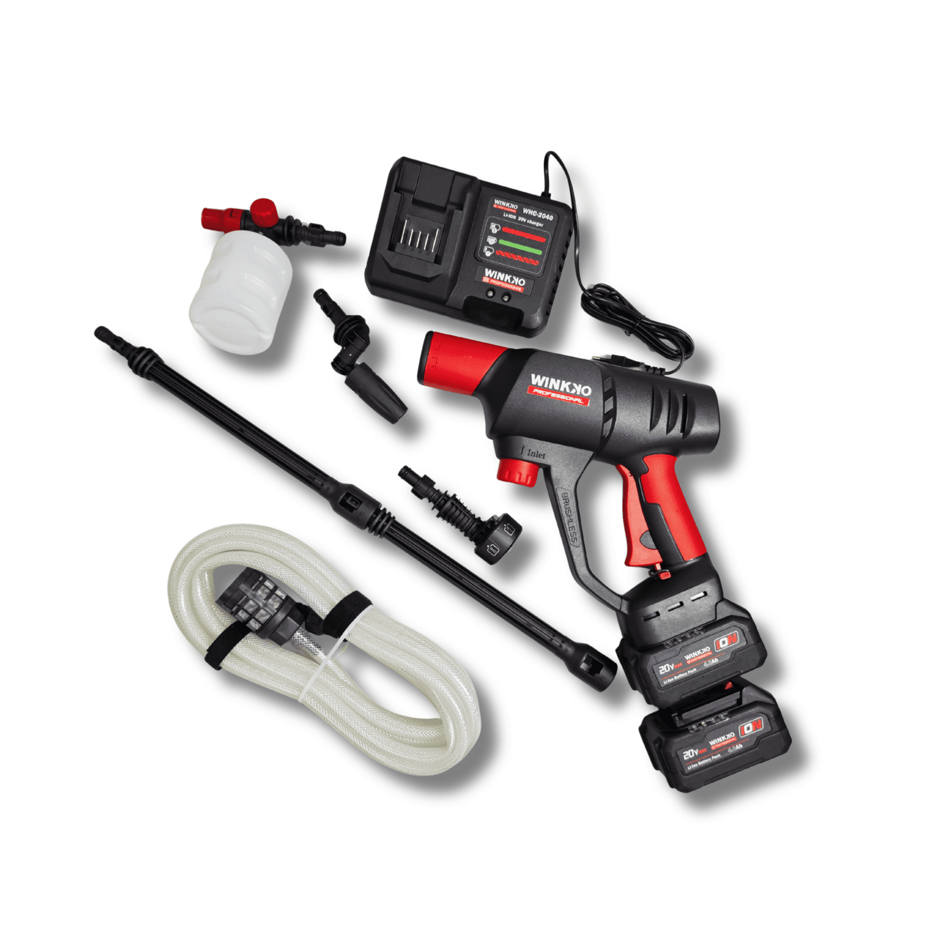 Pistola Lavadora a Presión Inalámbrica 20V Brushless con 2 Baterías 4.0Ah LCD - 4