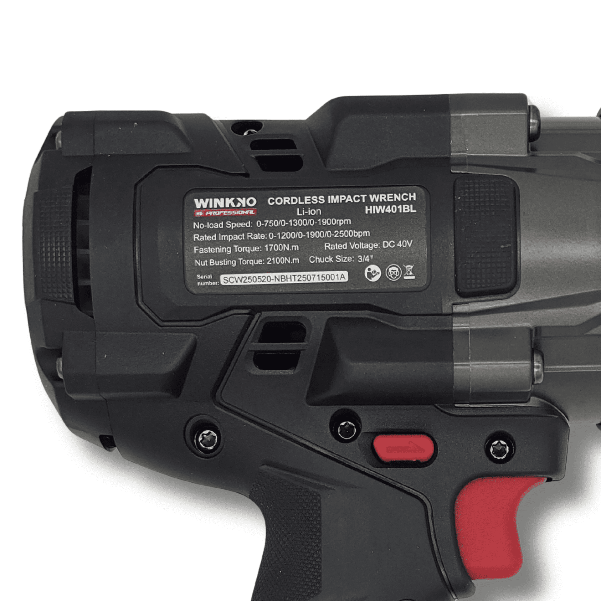 Pistola impacto profesional 3/4 40V 4.0Ah - 1700Nm - 8