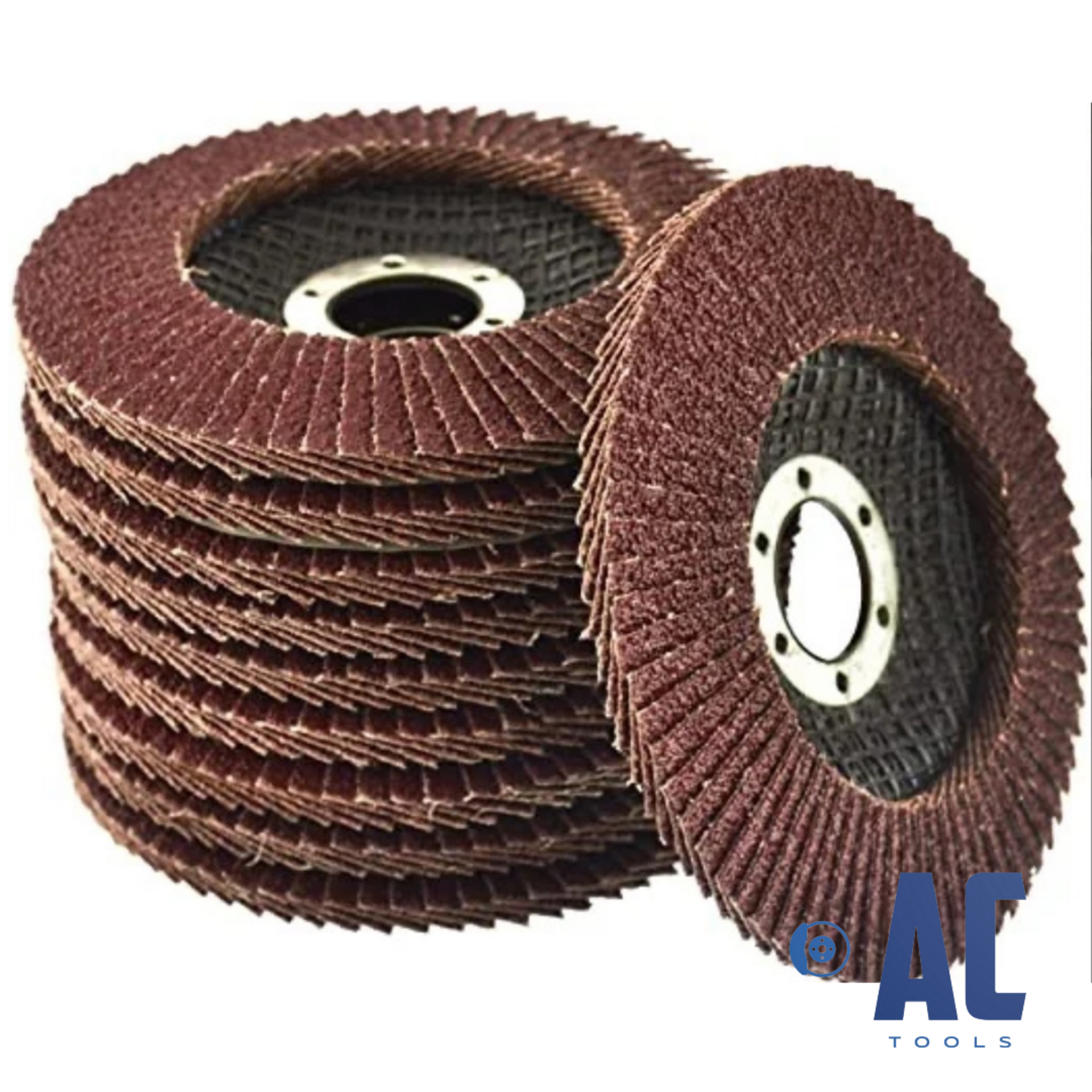 Pack 10 discos para radial amoladora milhojas P60-P80 115mm x 22mm - 1