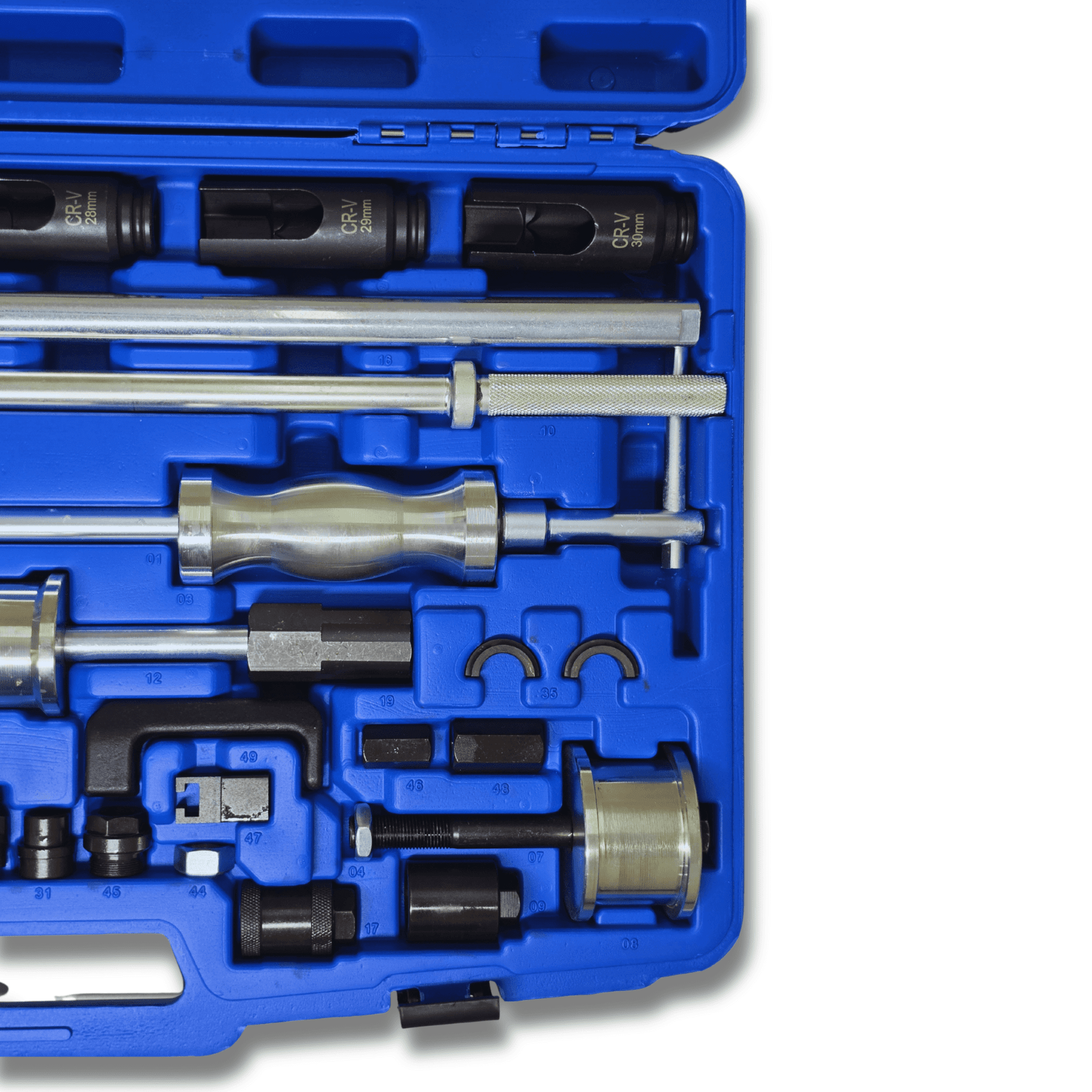 Extractor de Inyectores Diésel Universal 45 Piezas Profesional + Mazas Martillo - 4