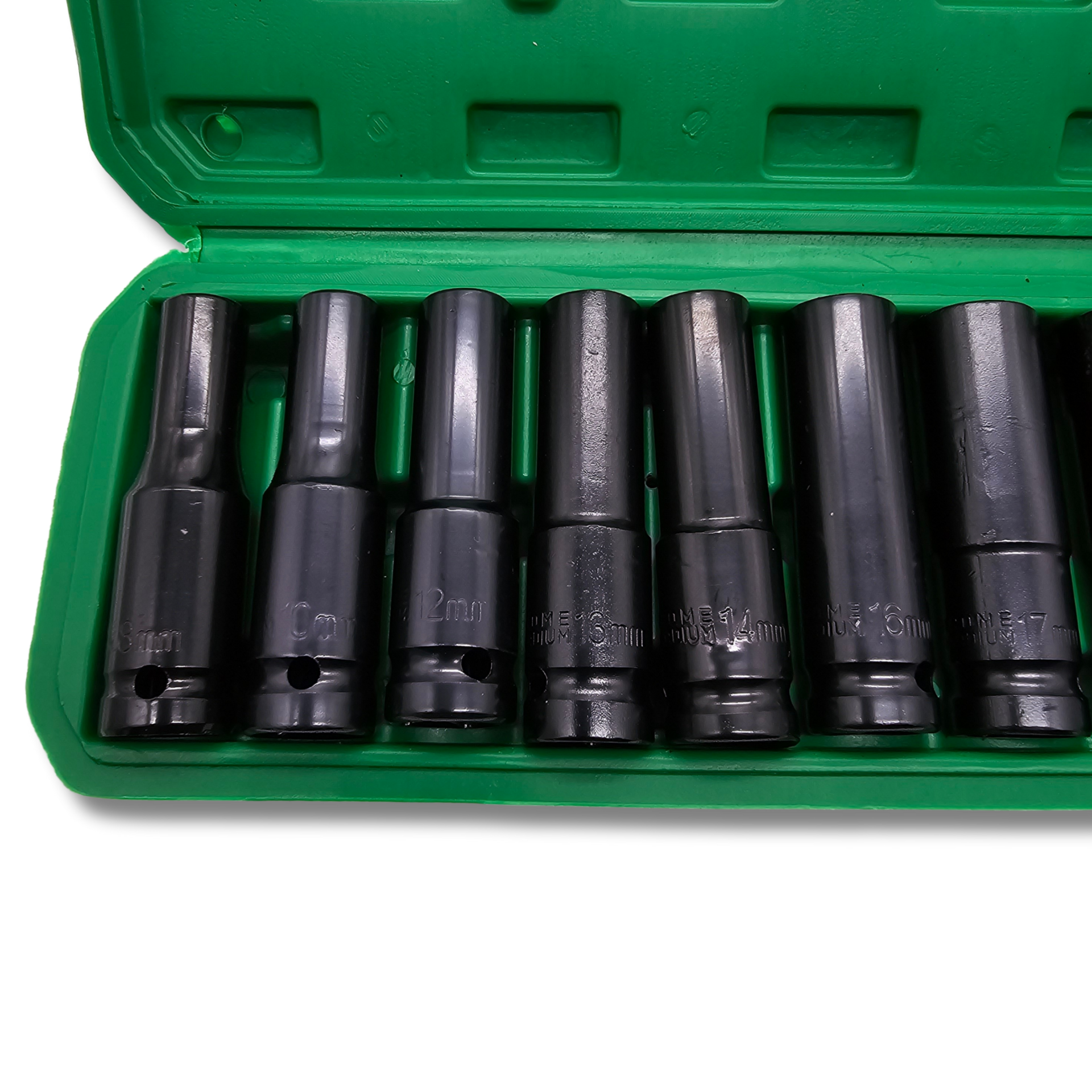 Juego de 10 Vasos de Impacto para pistola o carraca 1/2" (8-24mm) - 2