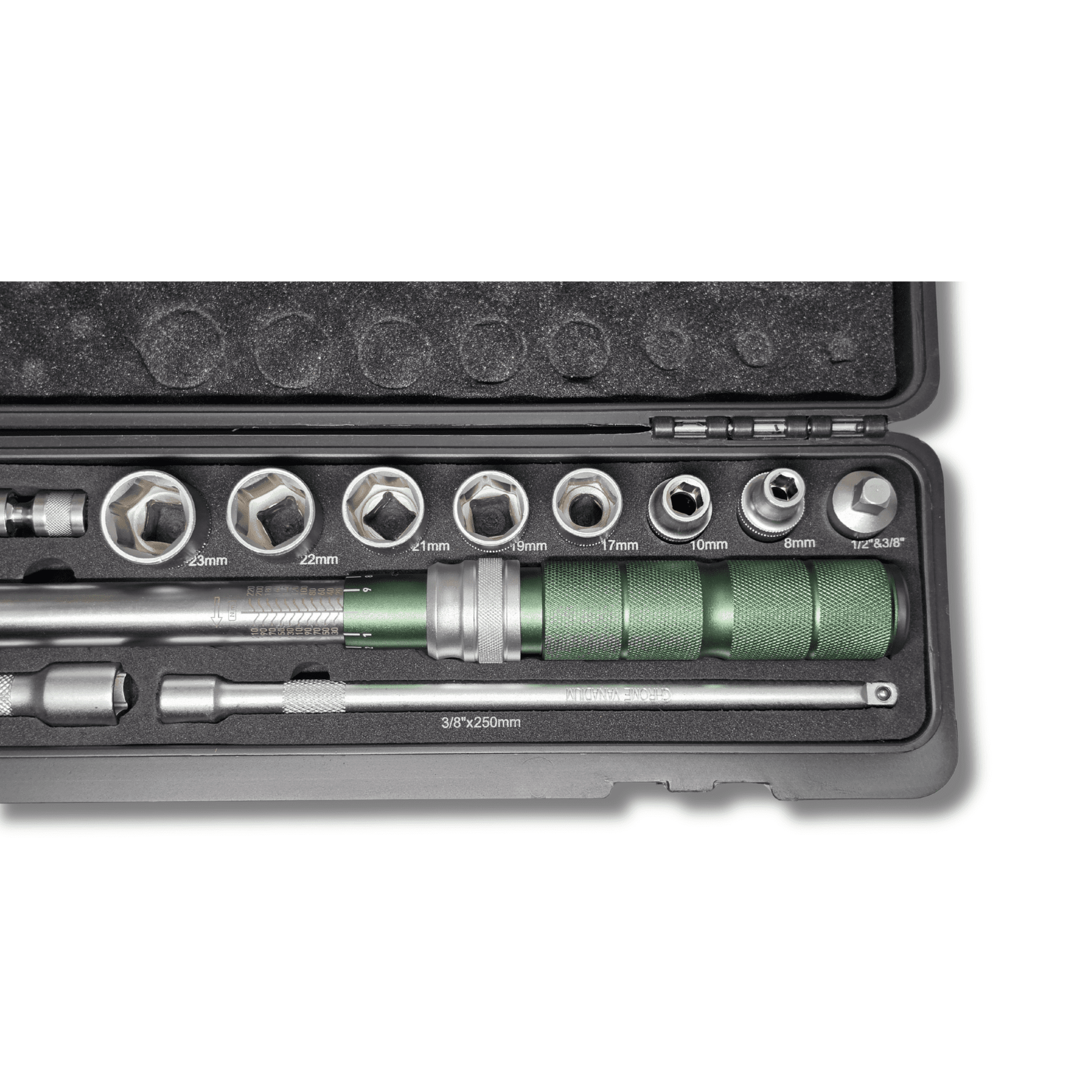 Llave Dinamométrica Profesional 1/2” 20–220Nm con Vasos, Torx, Llaves de Bujía - 3
