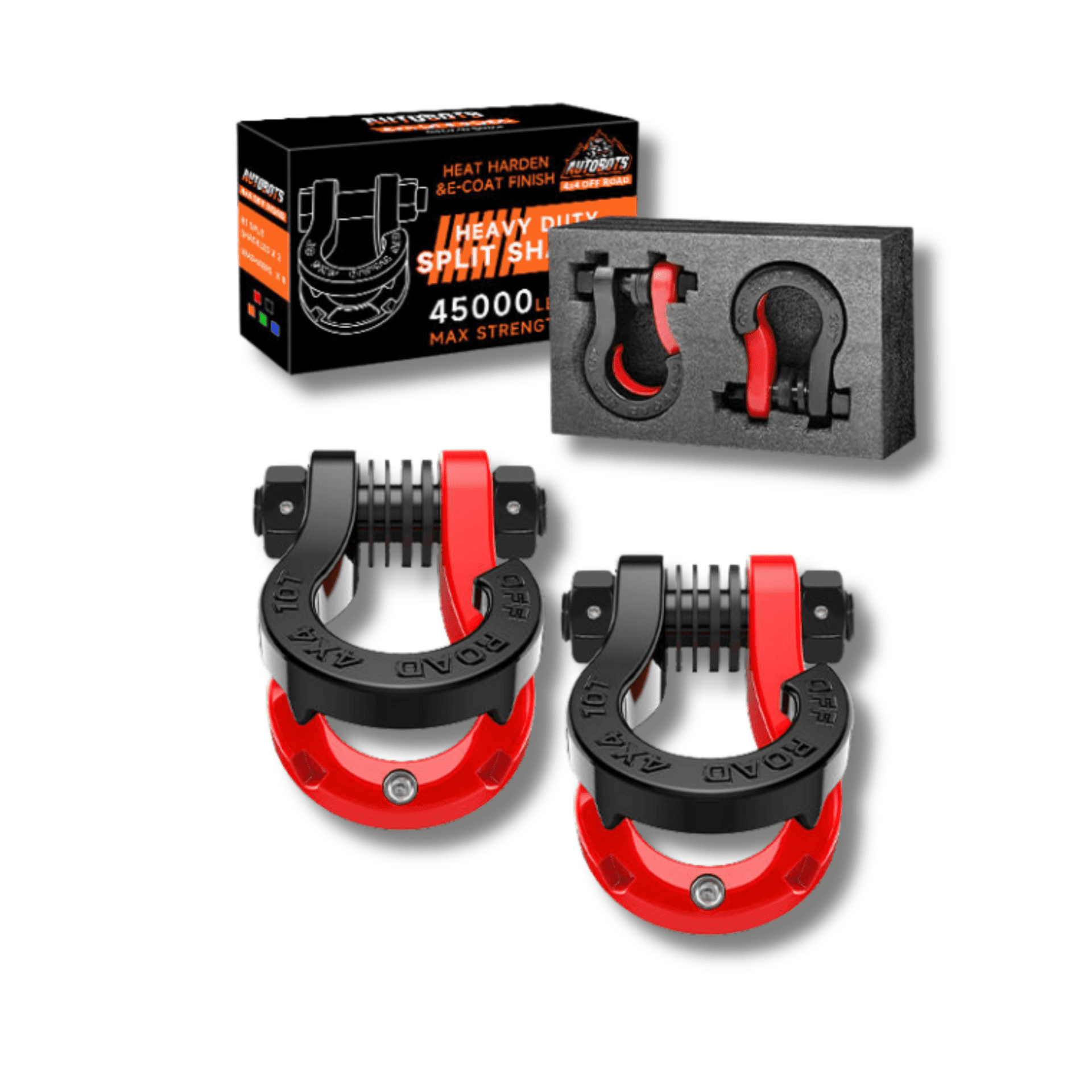 Pareja de Grilletes 4x4 Desmontables Magnéticos 10T Reforzados Offroad - 1