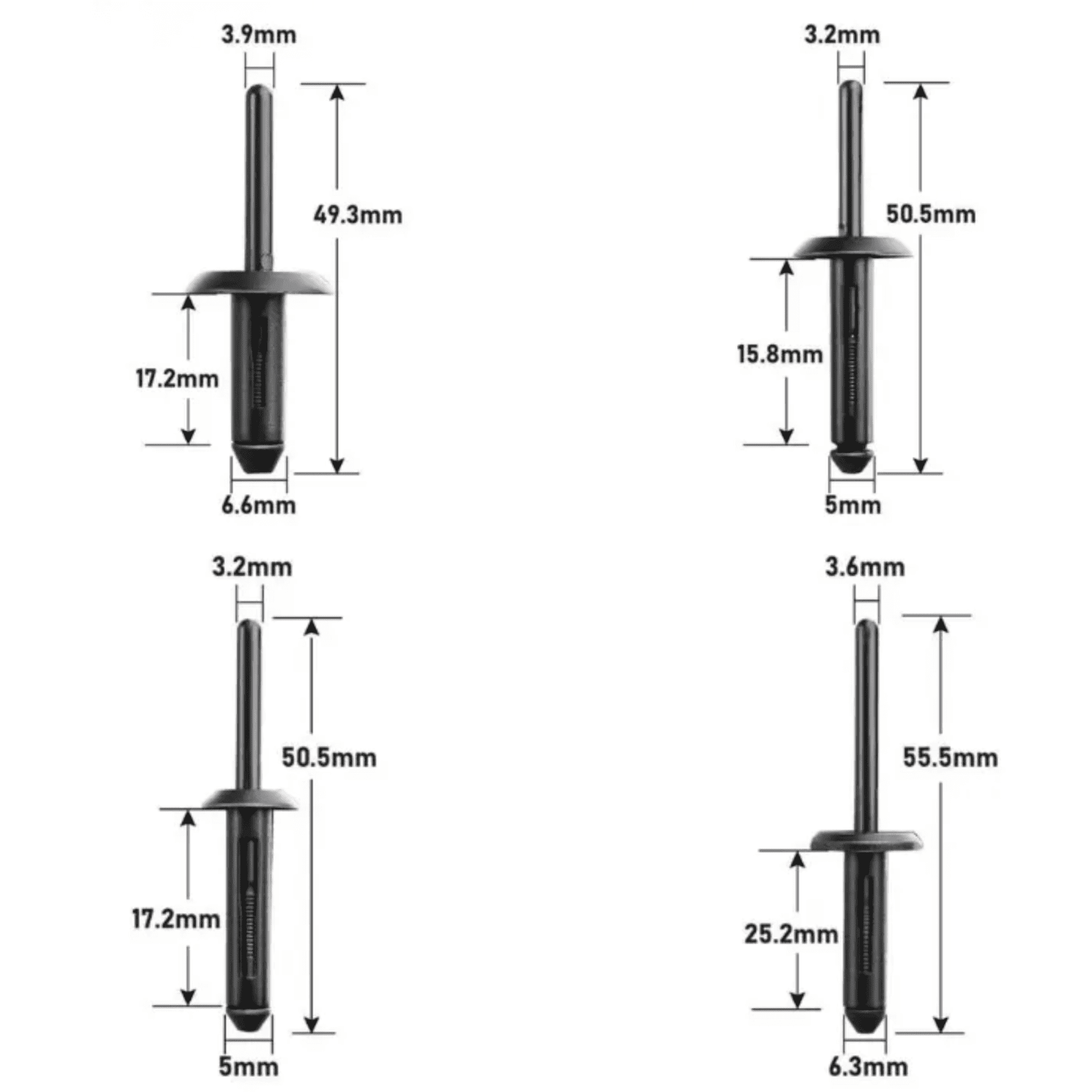 Remachadora para Remaches de Plástico con Sacagrapas y Set de 40 Remaches - 2