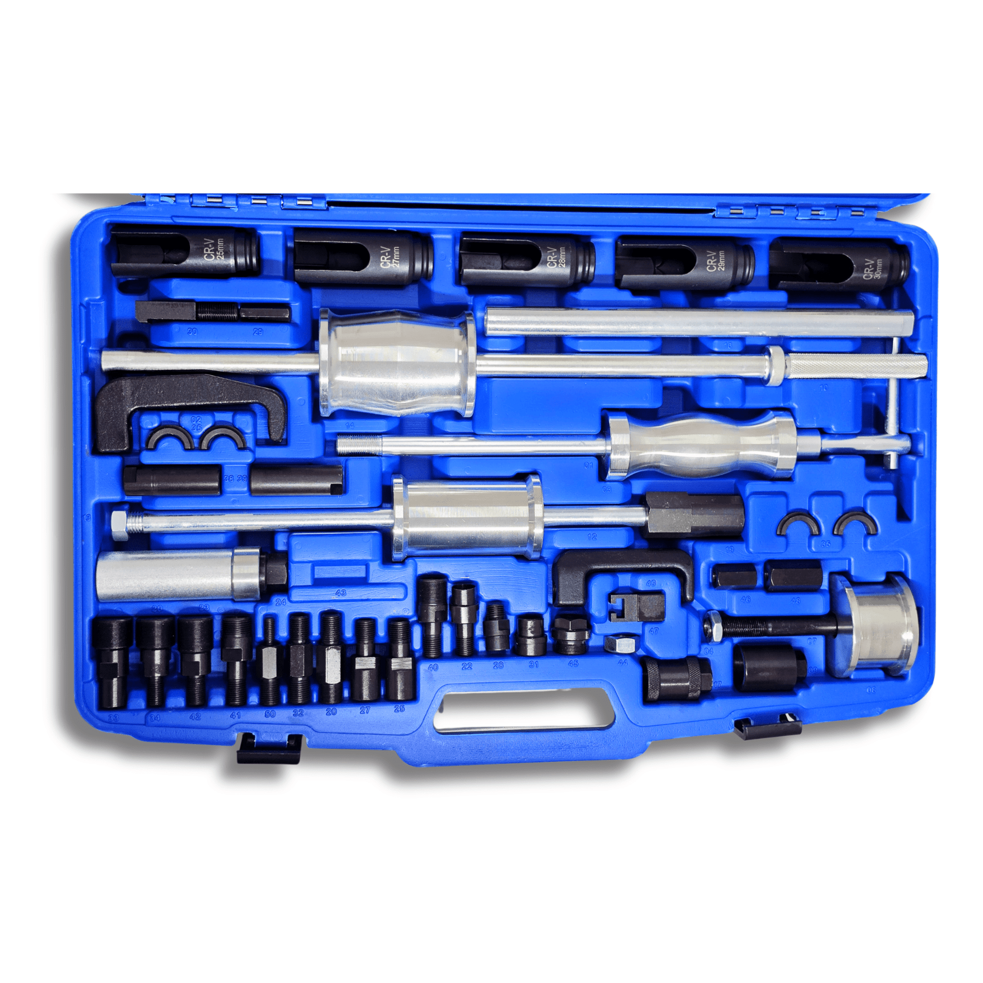 Extractor de Inyectores Diésel Universal 45 Piezas Profesional + Mazas Martillo - 2
